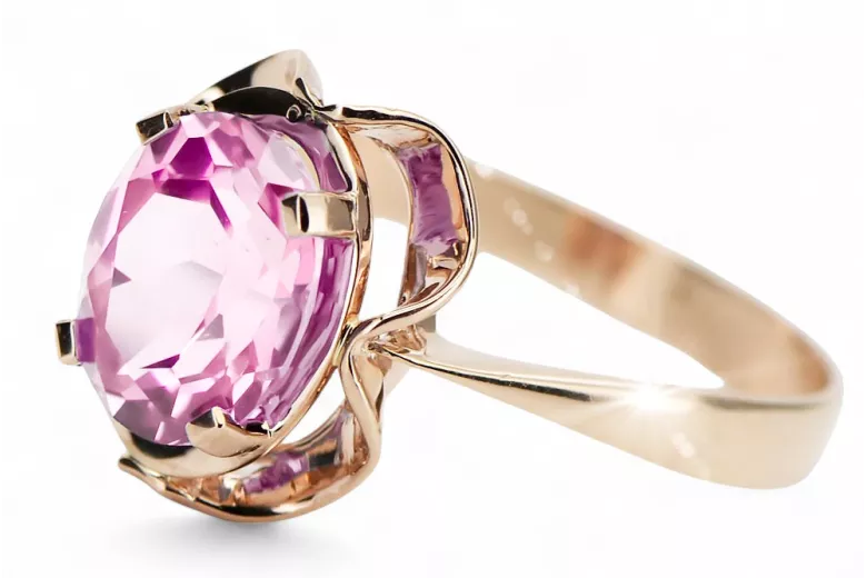 Original Vintage 14K Rose Gold Amethyst Ring Vintage vrc206r